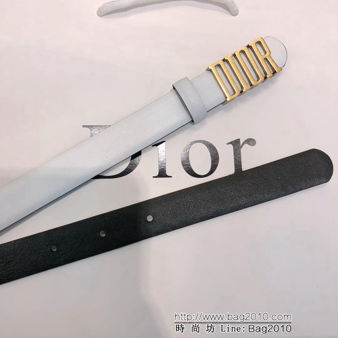 DIOR迪奧 18新款 DIOR字母復古銅扣 雙面進口頭層牛皮腰帶 優雅經典 女款皮帶  xfp1132